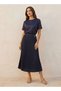 Smart Midi Length Skirt with Pleated Detail - 3