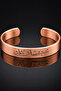 Men's and Women's Pure Copper Bracelet with the Word'Sübanallah' Written, Adjustable Copper Handcuff Bracelet - 7