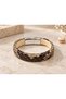 Palvenco Beige Brown Python Snake Skin Men's Bracelet - Natural Tone with Silver Clasp - 2