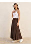 Smart Maxi Pleated Skirt with Belt - 4