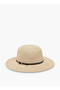 Straw Fedora Hat with Belt Detail - 3