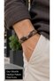 Palvenco Beige Brown Python Snake Skin Men's Bracelet - Natural Tone with Silver Clasp