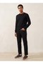 Basic Crew Neck Textured Sweater - 2