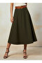 Smart Midi Cotton A-line Skirt
