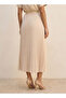 Smart Midi Length Skirt with Pleated Detail - 4
