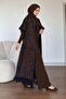 Women's 3-piece set with fisherman neck blouse and vest pants - 2