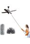 Ceiling Fan Duster with Long Extendable Pole – Microfiber Dusting Brush for Ceiling Fans, High Ceilings, Light Fixtures, Cobwebs, Blinds & Hard-to-Reach Areas