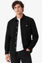 Mens Slim Fit Black Cotton Shirt Slim Fit Organic Cotton Pique Men's Shirt Black