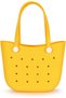 Kaliedo 35×11×26cm cm EVA Rubber Beach Tote Bag with 5 Summer Charms | Waterproof, Durable & Easy-to-Clean | Spacious Summer Beach Bag for Women & Family (White) - 3