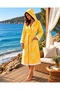 100% Cotton 4 Layer Muslin Jacquard Belted Bathrobe - 3