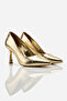 Ferik Women's Stiletto Pointed Toe Thin Heeled Shiny Textured Elegant Stylish Event Shoes 2033 Heel 7 cm - 2