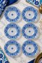 Set of 6 Glass Tea Plates – Iznik Tile Patterned 12 cm – 6 Tea Plates