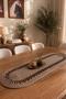 Karanfil Luxury Crochet 33X100 cm Oval Runner Cappucino
