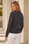 Women's Round Neck Long Sleeve Transparent Detailed Openwork Hair Braided Stylish Soft Casual Anthracite Knitwear Sweater - 3