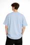 Boston Printed - Premium Fabric Unisex Oversize T-Shirt Blue - 6
