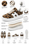 Women's Leopard Patterned Thick Sole Sneaker Lace-Up Casual Sports Shoes - 2