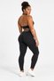 Line Contour Striped High Waist Hip Shaping Seamless Leggings - 2