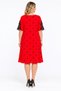 Women's Plus Size, Khaki, Woven Viscose Fabric, V-Neck, Lace Detailed Dress 65N39625 - 8