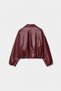 New Season Soft Fabric Padded Bomber Leather Jacket - 4
