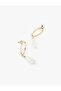 Oval Dangle Pearl Earrings - 3