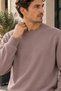 3 Thread Quality Combed Cotton Fabric Men's Crew Neck Brown Sweat Sweatshirt - 6