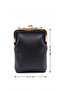 Women's Zippered Scholarship Stylish Gold Covered Long Strap Multi-Compartment Cross Shoulder Bag - 5