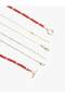 Fish Charm Detailed Beaded Necklace 3 Rows - 3