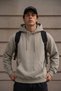 Men's Winter 3-Strand Fleece Hooded Oversize Sweatshirt with Kangaroo Pocket - 4