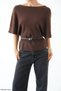 Qu Style Belted Crew Neck Knit Sweater
