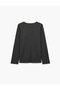 Long Sleeve Cotton Buttoned Henley Collar Sweatshirt - 7