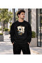 Men's Playing Cards Ace and Dice Printed Crew Neck Casual Regular Fit Sweatshirt