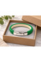 Ostervi Green Leather Men's Bracelet - Modern Design with Long Silver Clasp - 2