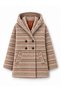 Urban Retro Hooded Oversize Jacket Coat Women's Cream - Salmon