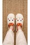 Women's Orange Strawberry Embroidered Ear-Detailed House Slippers 3 cm Byndci̇lpan01 - 8