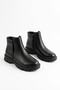 Molay Double Zipper Non-Slip Sole Women's Boots Black Leather - 3