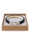 Ravello Black Leather Men's Bracelet - Minimal Design with Segment Silver Clasp - 2