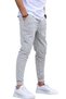 Set of 3 Unisex Ribbed Sweatpants Regular Black Gray Navy Blue Color Sports Sweatpants - 6