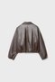 Padded Bomber Leather Jacket - 3