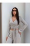 Cross-Tie Blouse and Trousers Set - 2