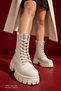 Margot Lace-Up and Zippered Thick Sole Women's Boots - 7