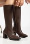 Thick Heeled Zippered Non-Slip Women's Boots Light Brown - 5