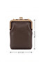Women's Zippered Scholarship Stylish Gold Covered Long Strap Multi-Compartment Cross Shoulder Bag - 3