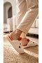 Women's Orange Strawberry Embroidered Ear-Detailed House Slippers 3 cm Byndci̇lpan01 - 5