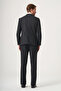 Brown-Grey Swallow Collar Striped Double Breasted 6 Drop Slim Fit Full Lining Flexible Suit 100126028 - 5