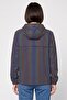 Women Plain Windbreaker Jacket, Dark Grey - 4