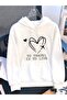 Unisex Women's Printed Hooded Kangaroo Pocket Comfortable Fit Regular Cut Sweatshirt