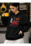 Unisex Printed Hooded Sweatshirt with Kangaroo Pocket, Comfortable Fit, Regular Cut