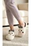 Women's Gray Strawberry Embroidered Ear Detailed House Slippers 3 cm Byndci̇lpan01 - 6