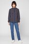 Women Plain Windbreaker Jacket, Dark Grey - 2