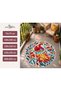 Aura Anatolian Peacock Patterned Retro Pattern Woven Base Decorative Carpet Auraplus29 - 4